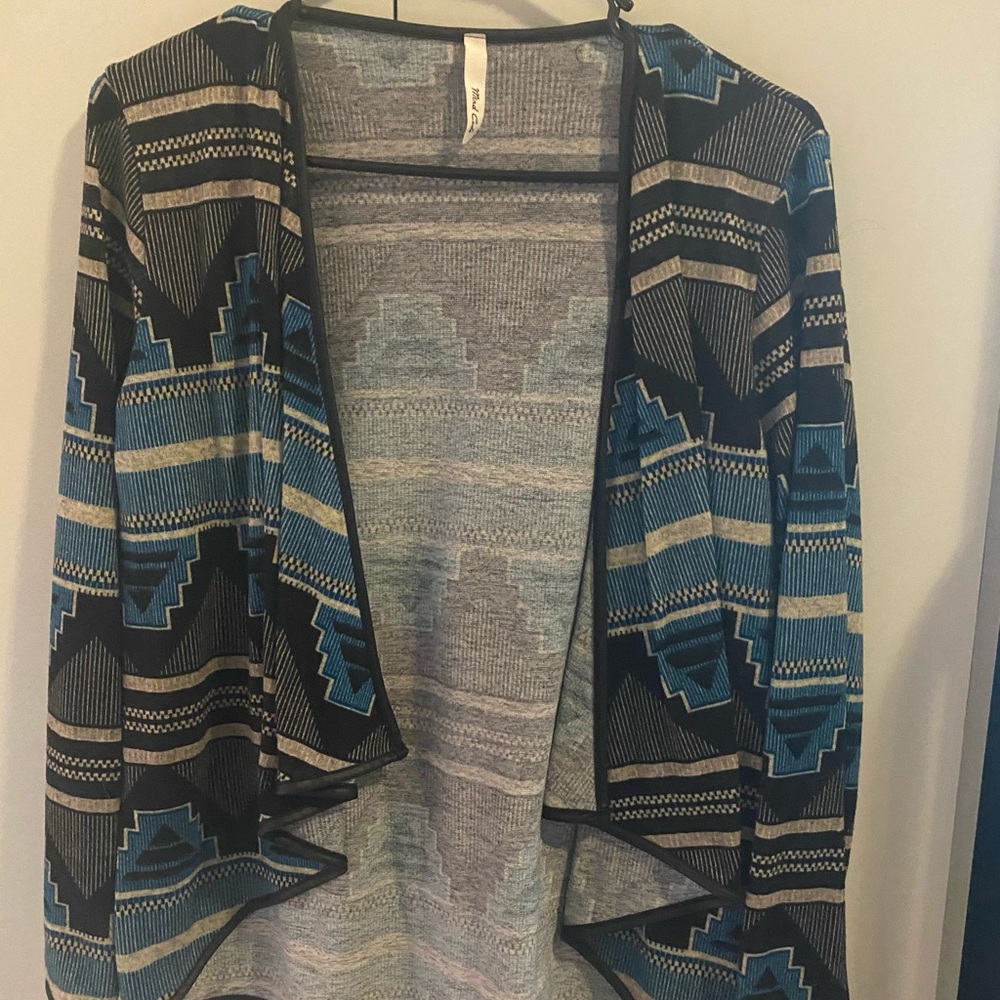 Black and Blue Patterned Sweater